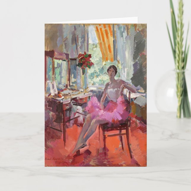 Portrait der Ballerina Vera Trefilova | Korovin Karte (Vorderseite)