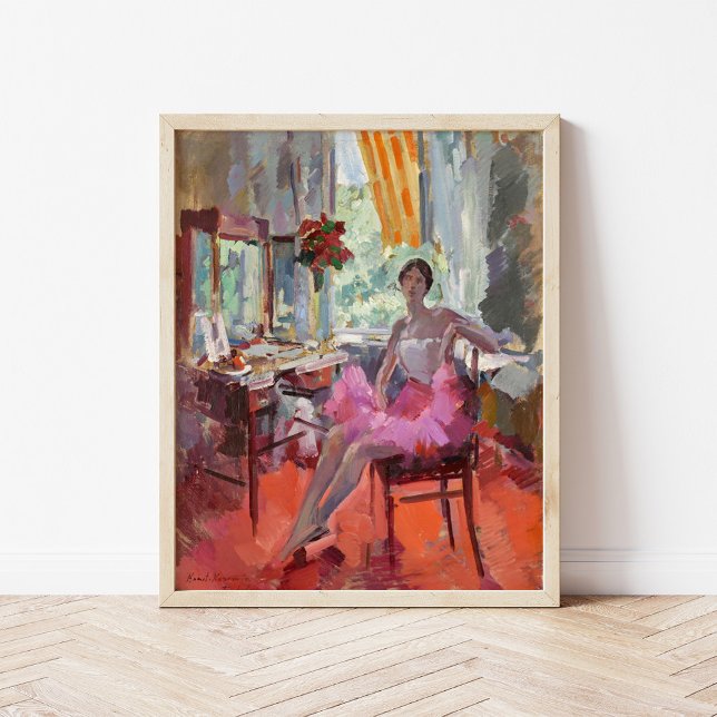 Portrait der Ballerina Vera Trefilova | Korovin Poster (Von Creator hochgeladen)