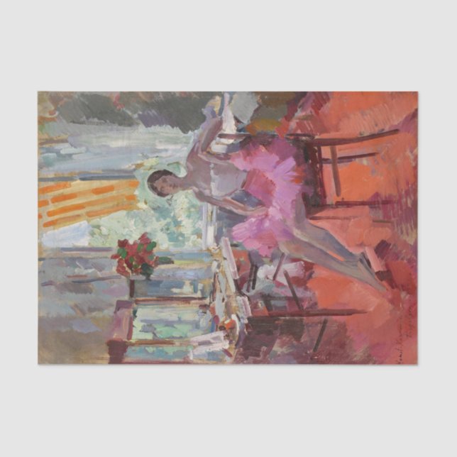 Portrait der Ballerina Vera Trefilova Seidenpapier (Vorderseite)