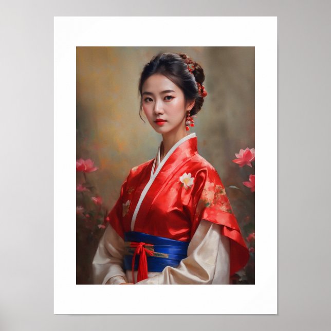Portrait der Chinesischen Prinzessin Poster (Vorne)