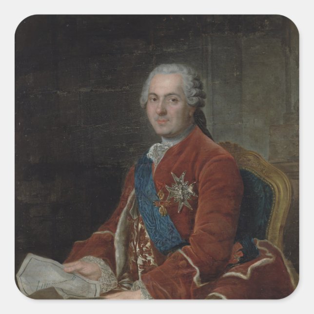 Portrait der Dauphin Louis de France Quadratischer Aufkleber (Vorderseite)