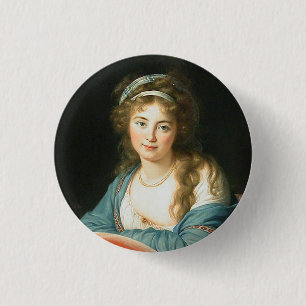Portrait der französischen Dame Button