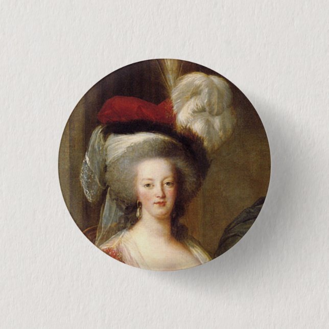 Portrait der französischen Königin, Marie Antoinet Button (Vorderseite)