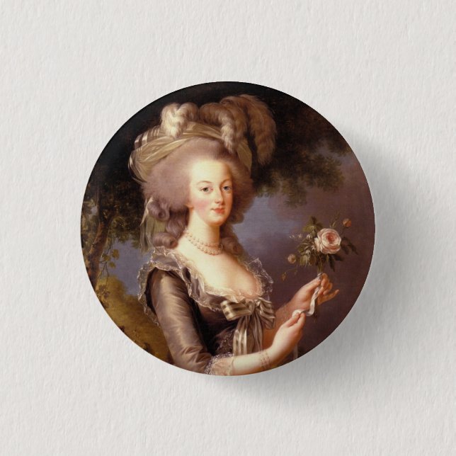 Portrait der französischen Königin, Marie Antoinet Button (Vorderseite)