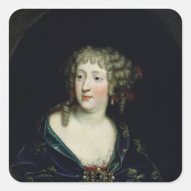 Portrait der französischen Königin Marie-Therese Quadratischer Aufkleber (Vorderseite)