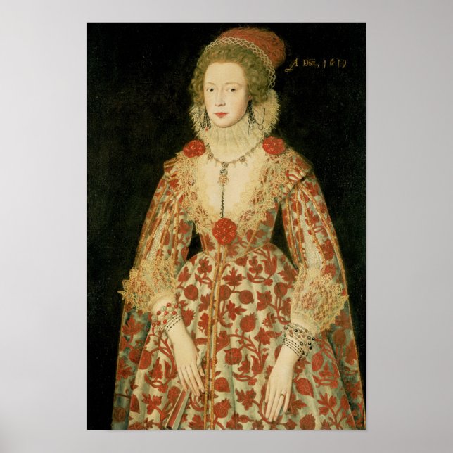 Portrait der Frau, 1619 Poster (Vorne)