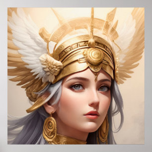 Portrait der Göttin Athena Poster