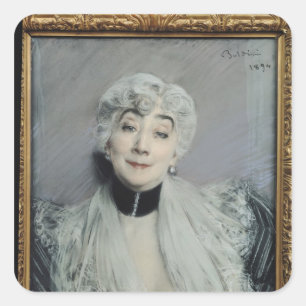 Portrait der Grafschaft von Martel de Janville Quadratischer Aufkleber