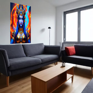 Portrait der hinduistischen Göttin Kali   AI Art P Poster