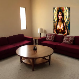 Portrait der hinduistischen Göttin Lakshmi   Art d Poster