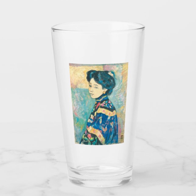Portrait der japanischen Frau (von Fujishima Takej Glas (Vorderseite)