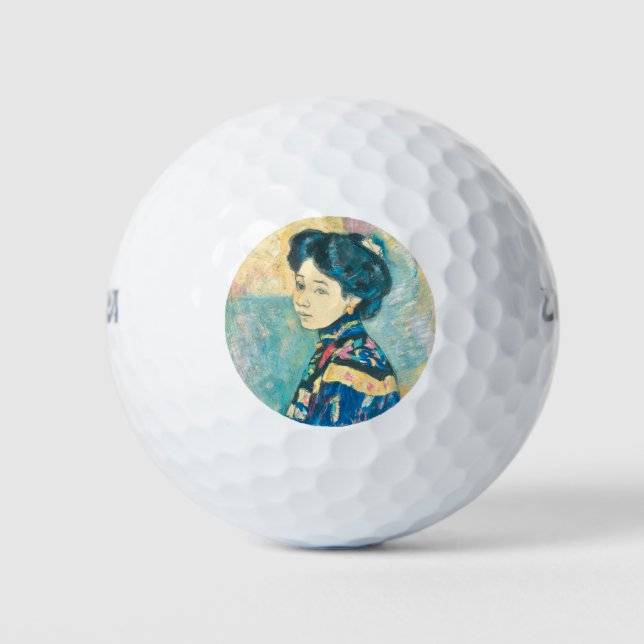 Portrait der japanischen Frau (von Fujishima Takej Golfball (Vorderseite)