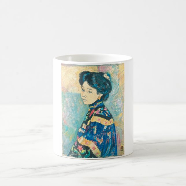 Portrait der japanischen Frau (von Fujishima Takej Kaffeetasse (Mittel)