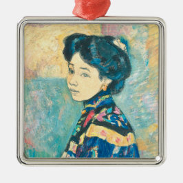 Portrait der japanischen Frau (von Fujishima Takej Ornament Aus Metall