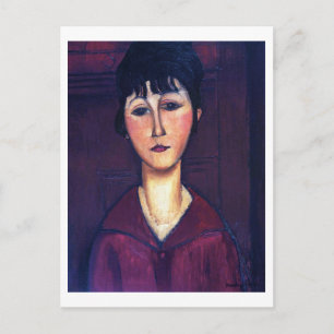 Portrait der jungen Frau, Modigliani Postkarte