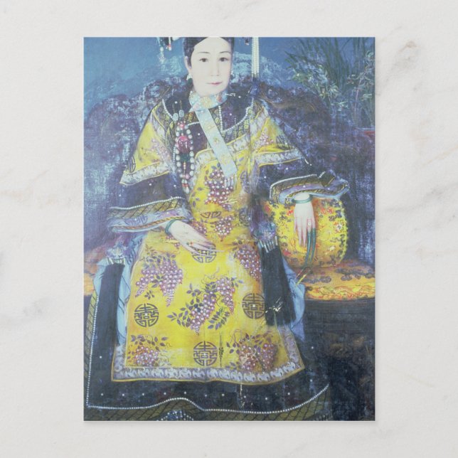 Portrait der Kaiserin Dowager Cixi Postkarte (Vorderseite)