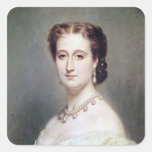 Portrait der Kaiserin Eugenie Quadratischer Aufkleber
