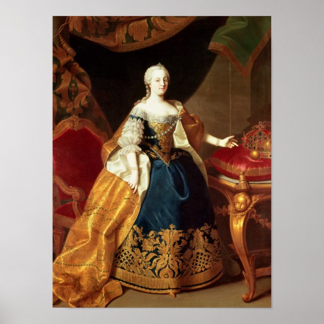 Portrait der Kaiserin Maria Theresa Poster (Vorne)