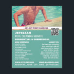 Portrait der männlichen Bader, Reinigung des Schwi Flyer<br><div class="desc">Männliches Badportrait,  Schwimmbad Reinigung Service Werbung Flyer durch den Business Card Store.</div>