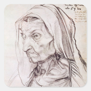 Portrait der Mutter des Künstlers, 1514 Quadratischer Aufkleber