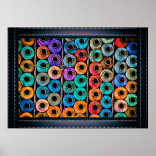 Portrait der Nähstangen Poster