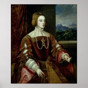 Portrait der portugiesischen Kaiserin Isabella Poster