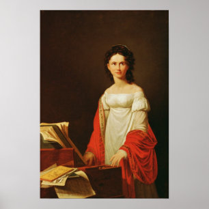 Portrait der Sängerin Anna Borunova, 1821 Poster