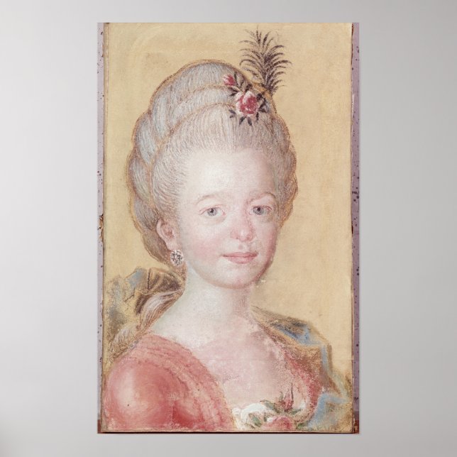 Portrait der Tochter Carl Linnaeus Poster (Vorne)