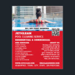 Portrait der weiblichen Bader, Reinigung des Schwi Flyer<br><div class="desc">Portrait für Damen,  Flyer der Poolreinigung,  Werbetechnik beim Business Card Store.</div>
