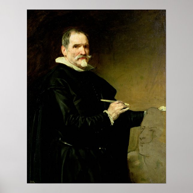 Portrait des Bildhauers, Juan Martinez Poster (Vorne)