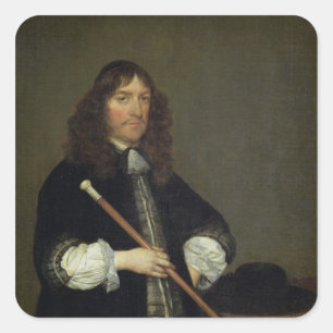Portrait des Bürgermeisters Quadratischer Aufkleber