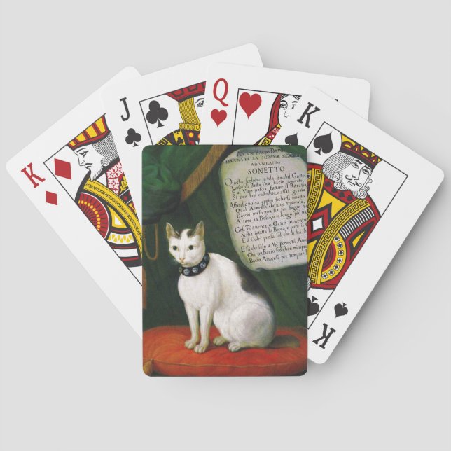 Portrait des Cat Armellino Spielkarten (Rückseite)