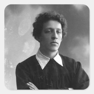 Portrait des Dichters Alexander Blok Quadratischer Aufkleber