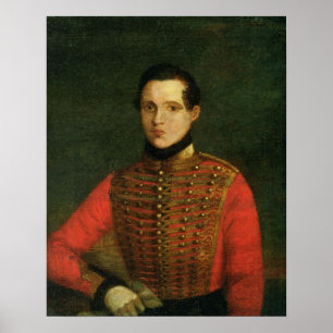 Portrait des Dichters Michail Lermontov Poster