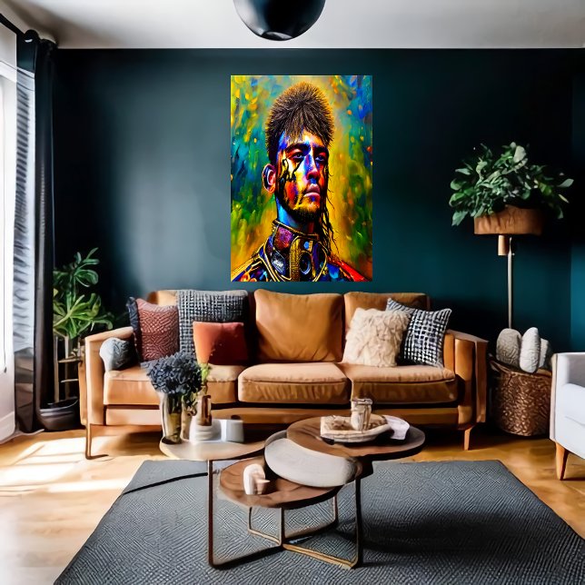 Portrait des Erstarrers in Uniform | AI Art Poster (Von Creator hochgeladen)