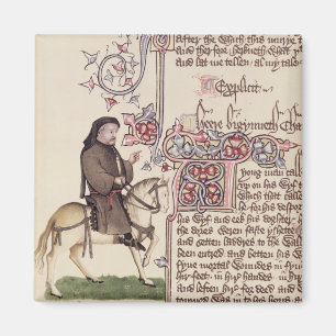 Portrait des Faksimiles von Geoffrey Chaucer von Magnet