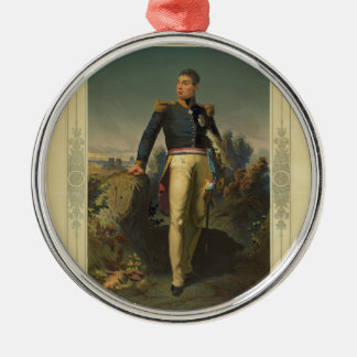 Portrait des französischen General Marquis de Lafa Silbernes Ornament