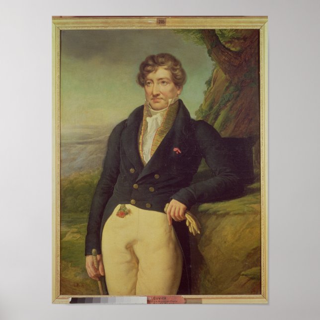 Portrait des französischen Zoologen Poster (Vorne)