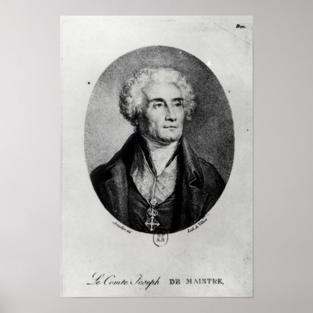 Portrait des Grafen Joseph de Maistre Poster (Vorne)