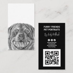 Portrait des Hauses Art QR Code Visitenkarte