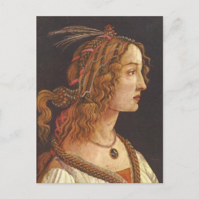Portrait des jungen Simonetta Vespucci Postkarte (Vorderseite)