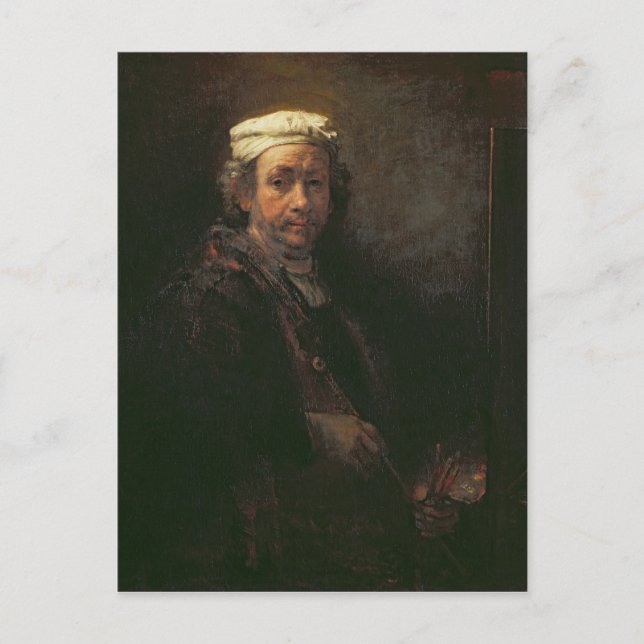 Portrait des Künstlers in seinem Easel, 1660 Postkarte (Vorderseite)