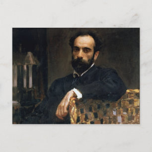 Portrait des Künstlers Isaak Ilyich Levitan Postkarte
