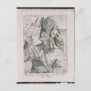 Portrait des letzten Inkahöpfers, Atahualpa Postkarte