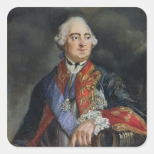 Portrait des Mathematikers Leonhard Euler Quadratischer Aufkleber