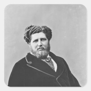 Portrait des Monsieur de Tourguenef Quadratischer Aufkleber