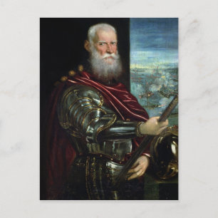 Portrait des Oberbefehlshabers von Vernier Postkarte