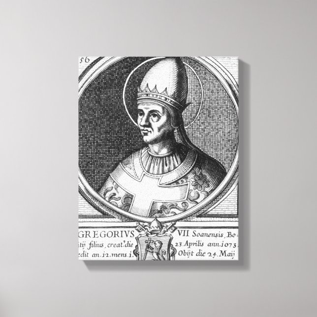 Portrait des Papstes Gregory VII Leinwanddruck (Vorderseite)