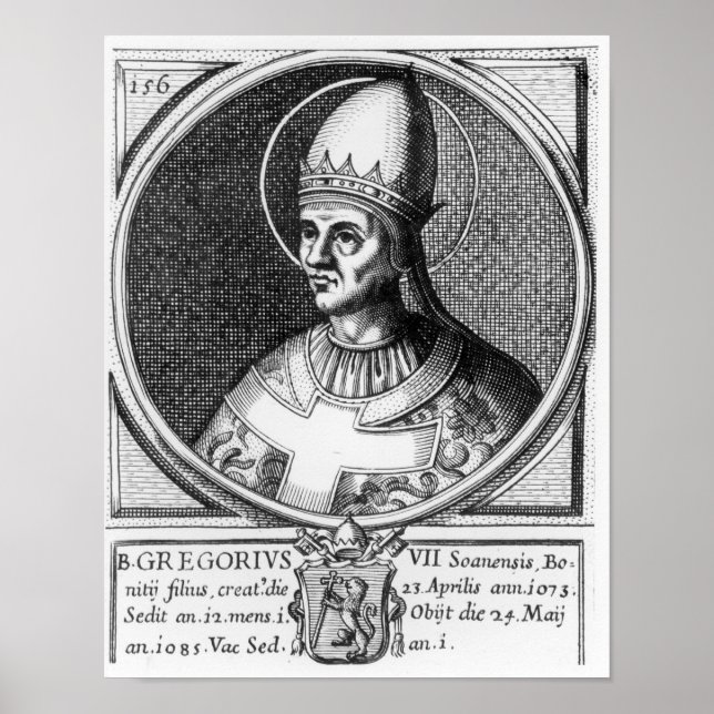 Portrait des Papstes Gregory VII Poster (Vorne)