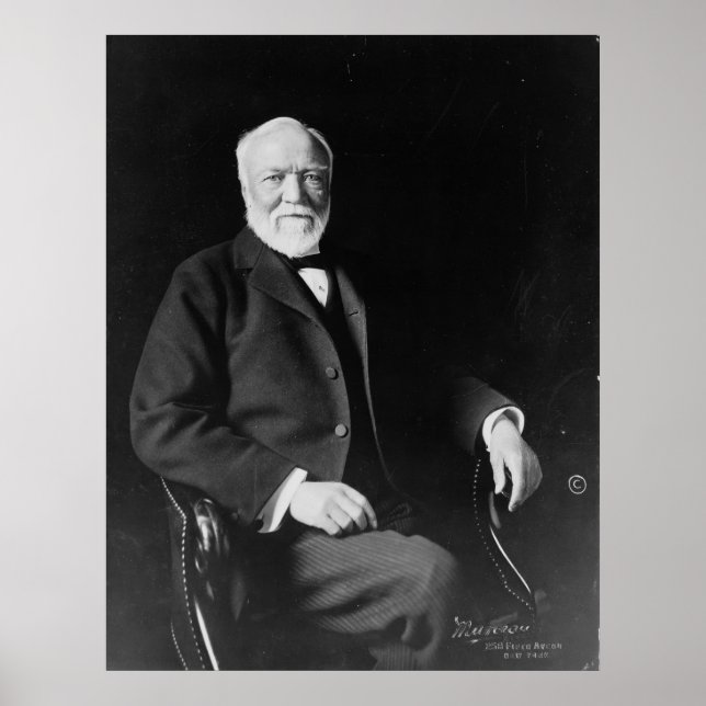 Portrait des Philanthropen Andrew Carnegie Poster (Vorne)
